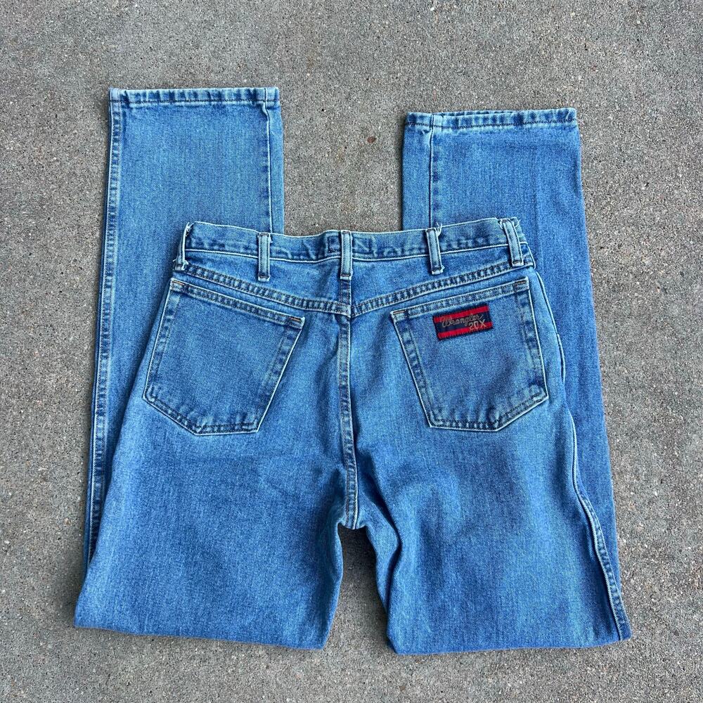 Wrangler 20X 22 Original High Rise Regular Fit Tapered Leg Jeans Vintage 35x34